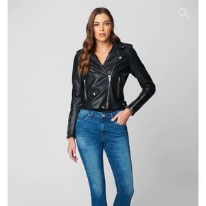 Blank NYC women’s leather moto jacket